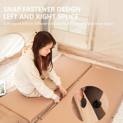 Inflatable Camping Sleeping Mat with Pillow