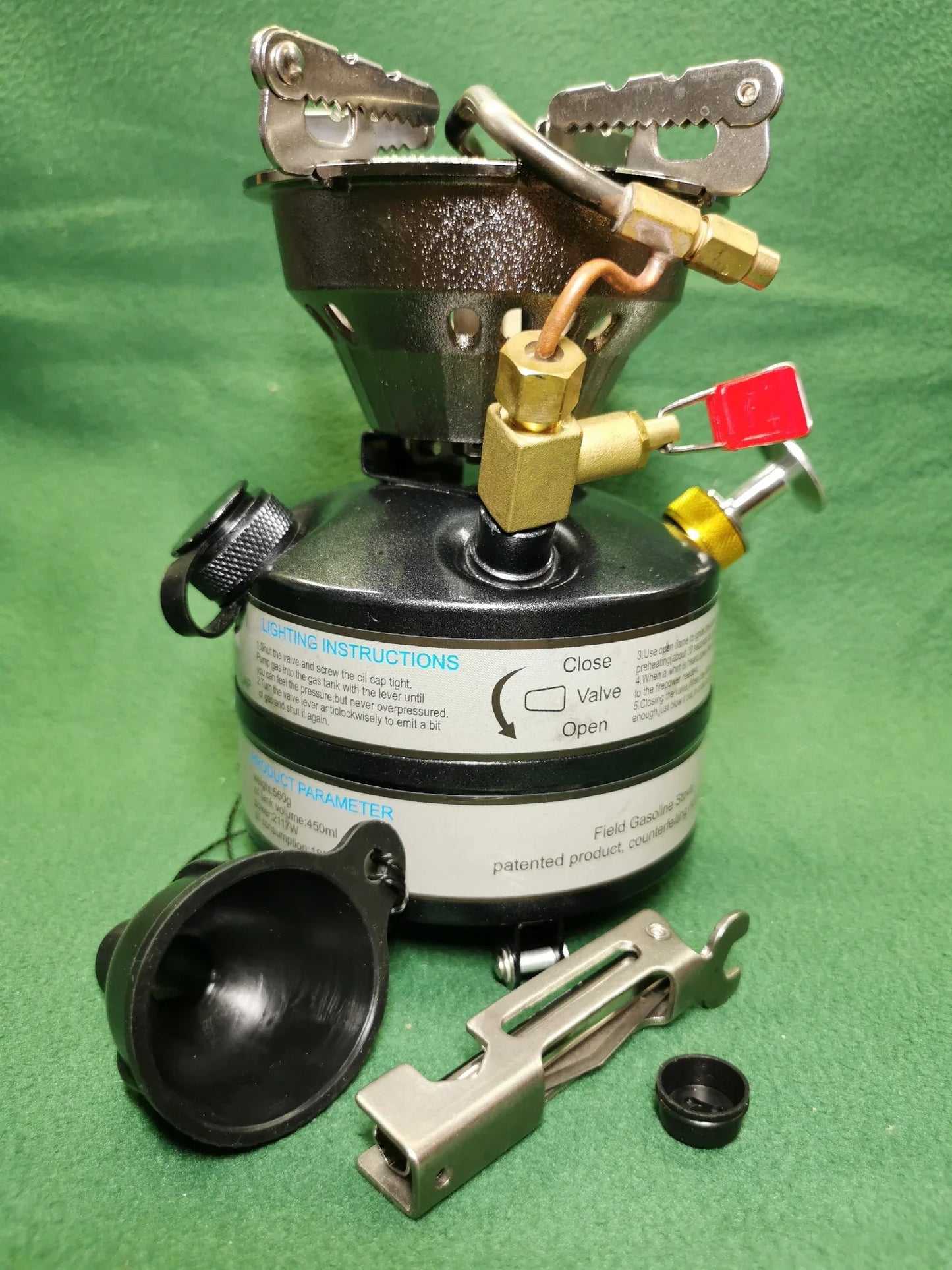 Portable Camping Gasoline Stove Black