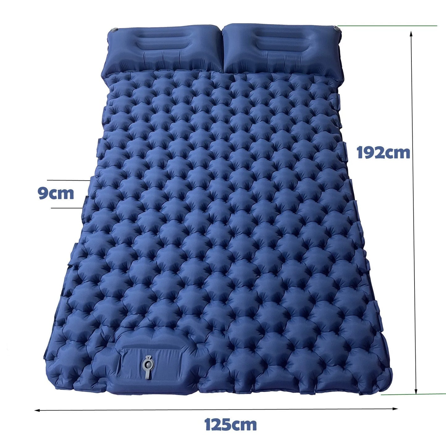 Double Inflatable Camping Waterproof Air Mat Blue