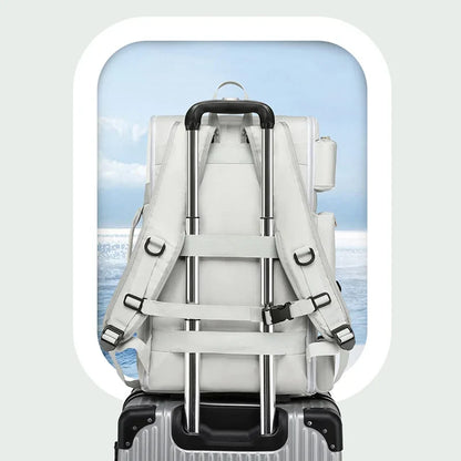 Gym And Travel Backpack Wet/Dry Separation Bag White