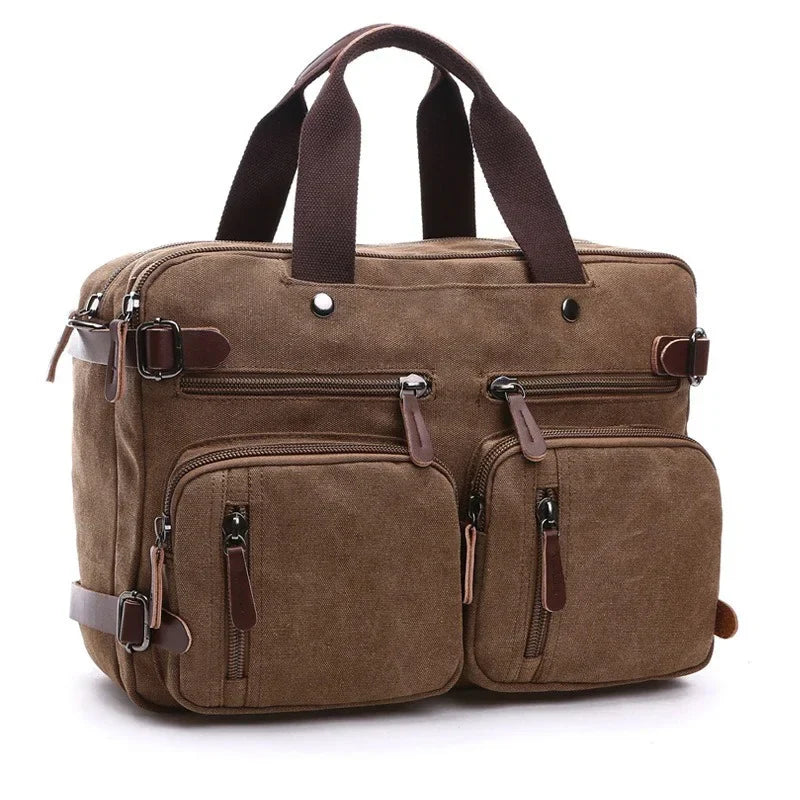 Laptop Travel Shoulder Bag Briefcase (Brown)