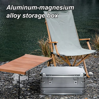 50L Outdoor Aluminum Alloy Storage Box Silver