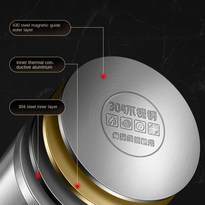 Stainless Steel Deep Fryer Pot with Basket And Lid Silver