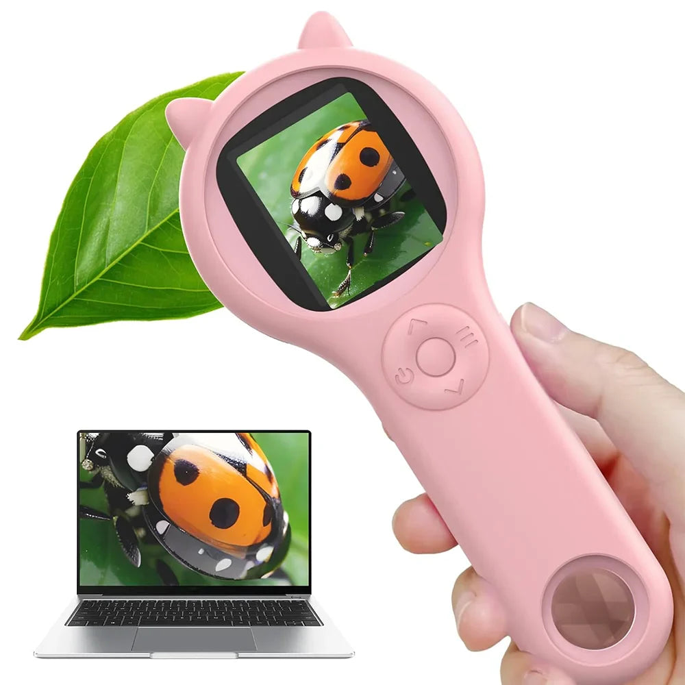 Kids Handheld Digital Microscope 500x with HD Display