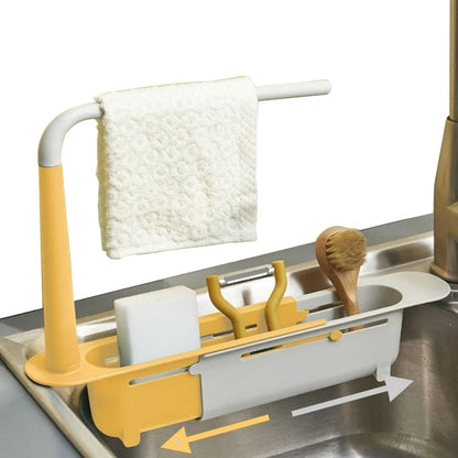 Telescopic Sink Rack Holder Organizer