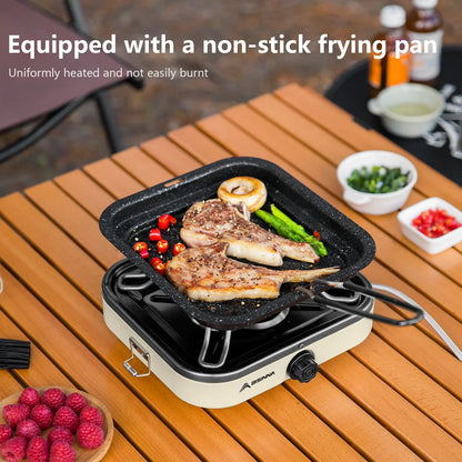 3500W Split Camping Gas Stove High Firepower Cassette Burner White