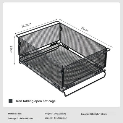 IGT Outdoor Table Unit Basket Storage Net Cage Silver