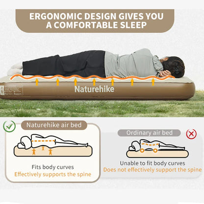 Camping Air Mattress PVC Inflatable Bed Khaki