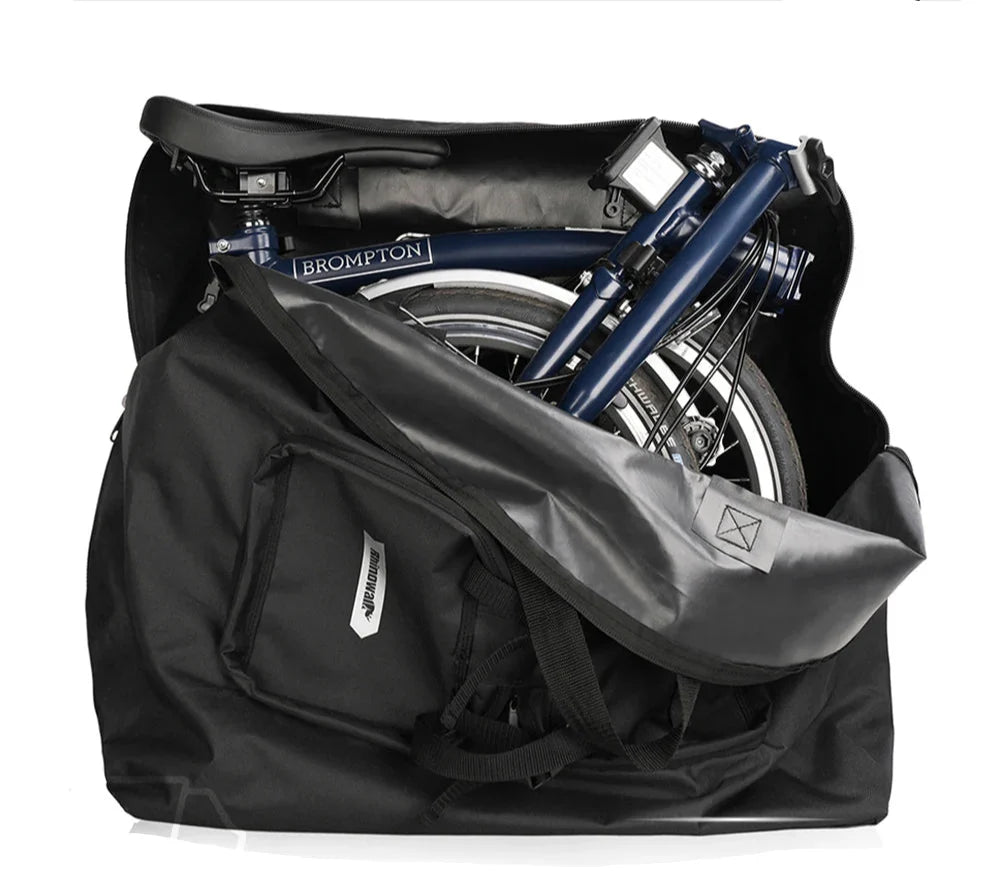 20-Inch Waterproof Bike Carrying Bag PU Storage Bag Black