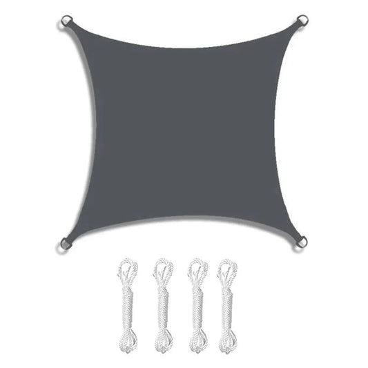 Waterproof Rectangle Sun Shade Sail Oxford Fabric Canopy Dark Gray