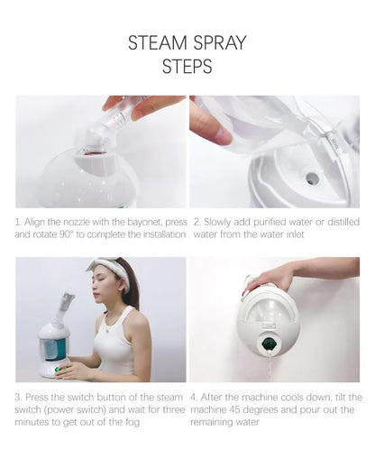 Portable Facial Steamer- Face Mist Spray, Professional Ionic Technology