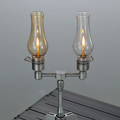 Outdoor Camping Glass Candle Light