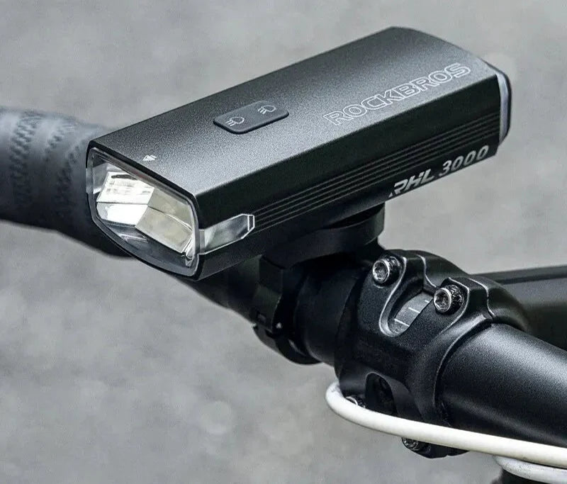 3000LM Bike Headlight 10000mAh Power Bank Black