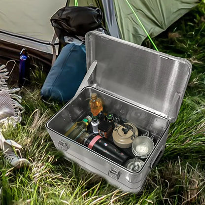 Heavy-Duty Aluminum Alloy Outdoor Storage Box 30L Silver