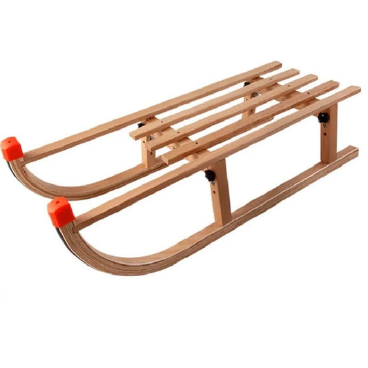 Foldable Wooden Snow Sled - Portable & Modern Design