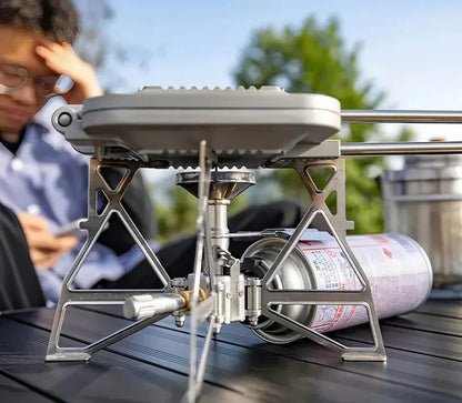 Butterfly Folding Gas Stove Silver