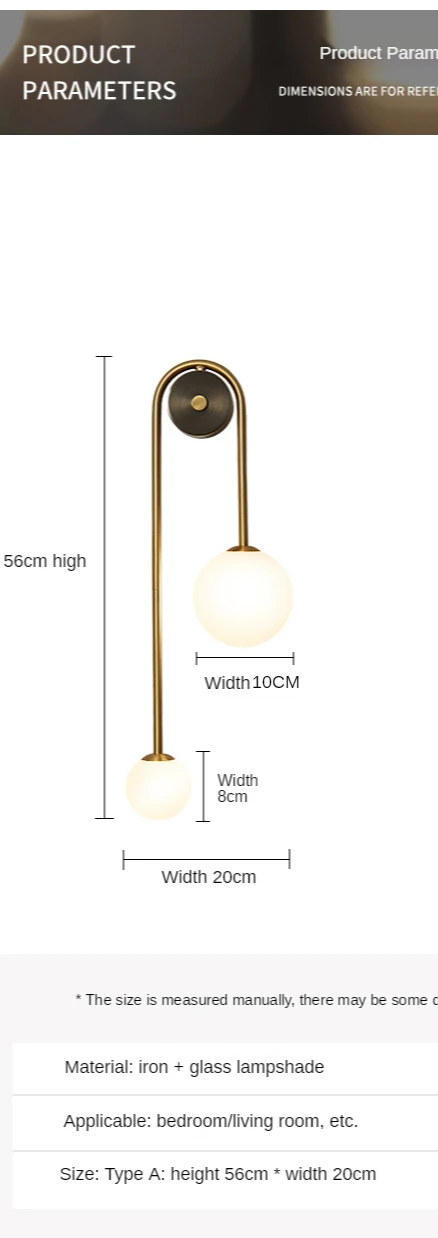 Modern Gold LED Wall Lamp: Illuminate Your Bedroom and Living Spaces with Style