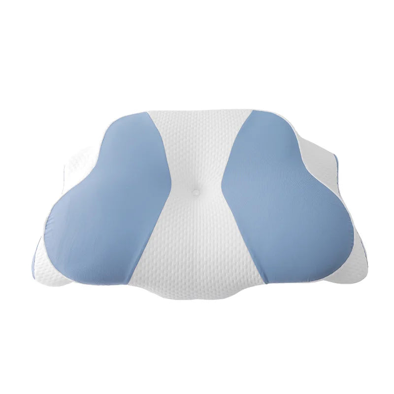 Ergonomic Wave Memory Foam Cervical Pillow Support Blue