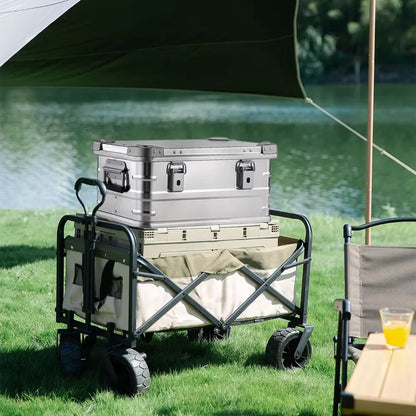 50L Outdoor Aluminum Alloy Storage Box Silver