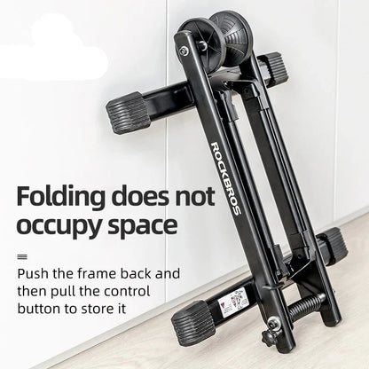 Foldable Indoor Bicycle Parking Rack Carbon Steel Floor Stand Black