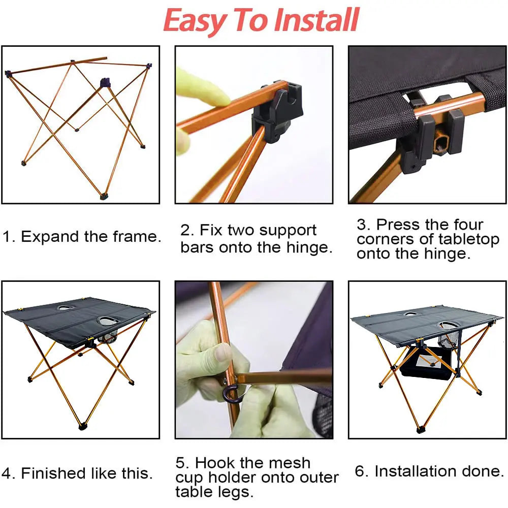 Light Folding Table for Camping and Outdoor Activities