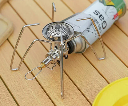 Spider Portable Folding Outdoor Burner Stainless Steel Silver