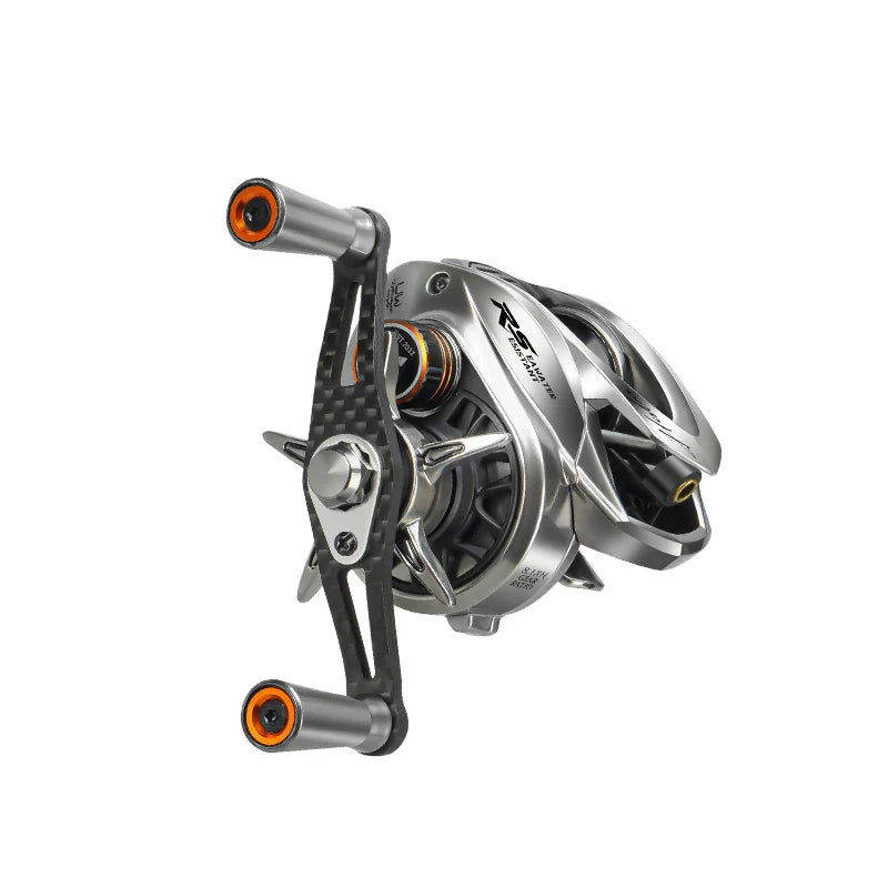 Baitcasting Fishing Reel Magnetic Braking Right Hand Silver