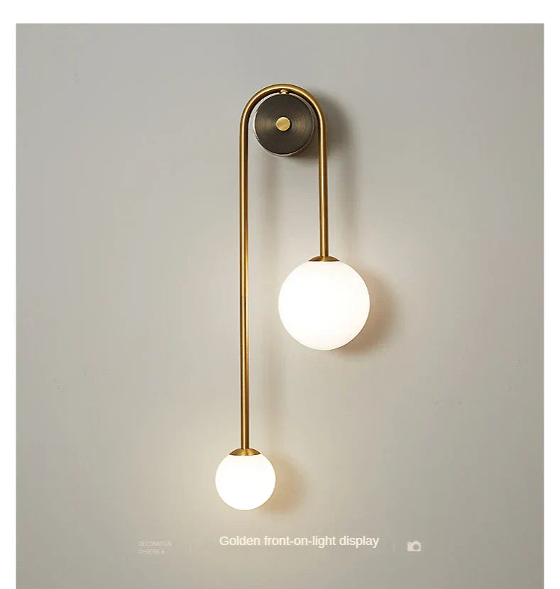 Modern Gold LED Wall Lamp: Illuminate Your Bedroom and Living Spaces with Style