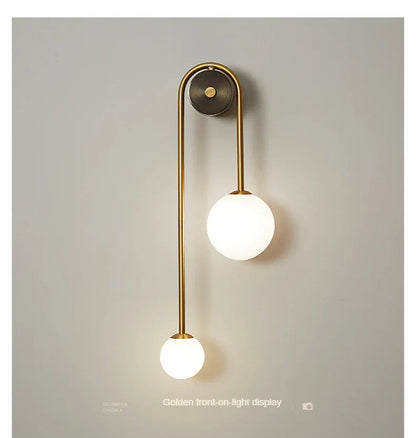 Modern Gold LED Wall Lamp: Illuminate Your Bedroom and Living Spaces with Style