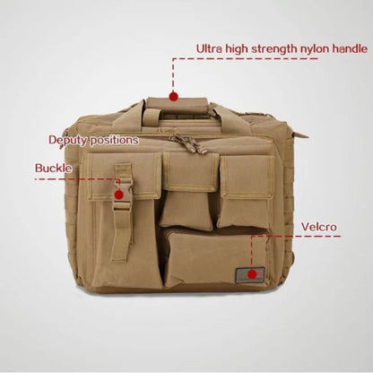 Tactical MOLLE Shoulder Bag Oxford Handbag Khaki