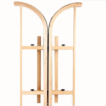 Foldable Wooden Snow Sled - Portable & Modern Design