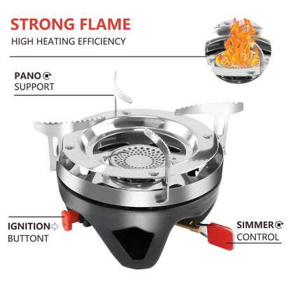 1400ml Heat Exchanger Camping Stove Black
