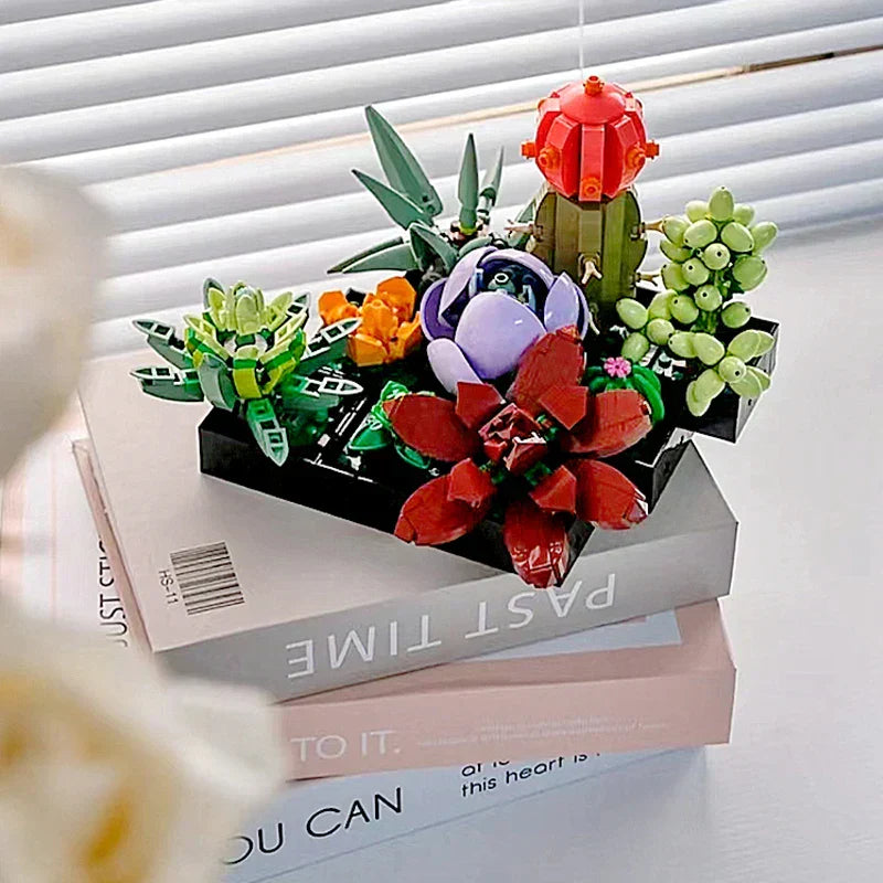 771 PCS 9in1 Succulents Bonsai Building Blocks