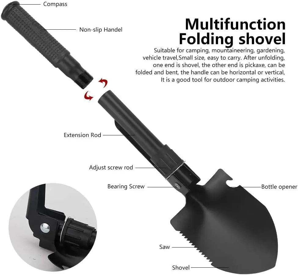Multifunctional Military Folding Shovel Outdoor Tool Kit