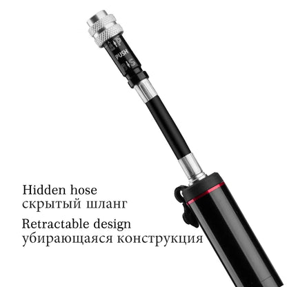 Mini High-Pressure Bike Pump 150 PSI Portable Hand Air Inflator Black