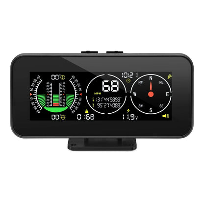 M60 Digital Speed Slope Meter GPS Speedometer & Compass Black