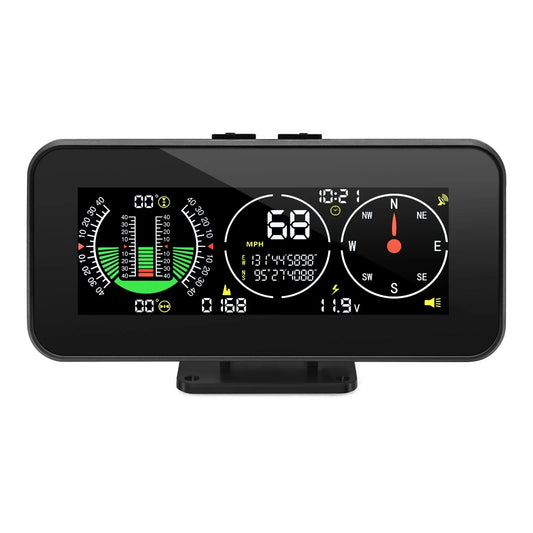 M60 Digital Speed Slope Meter GPS Speedometer & Compass Black
