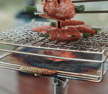 Stainless Steel Folding Toast Grill Net Gas Stove Grill Silver
