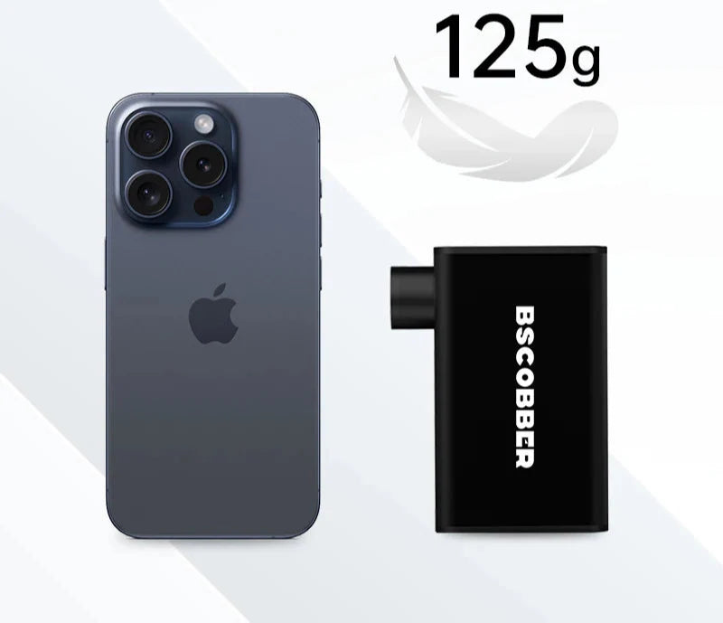 Mini Air Pump Bike 100PSI Rechargeable Wireless Compressor Black