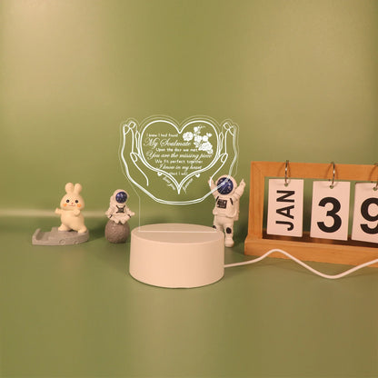 I Love You 3D Acrylic LED Night Light