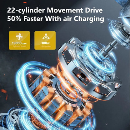 Corded Portable Car Air Pump 12V 150PSI Electric Tire Inflator with LED Yellow