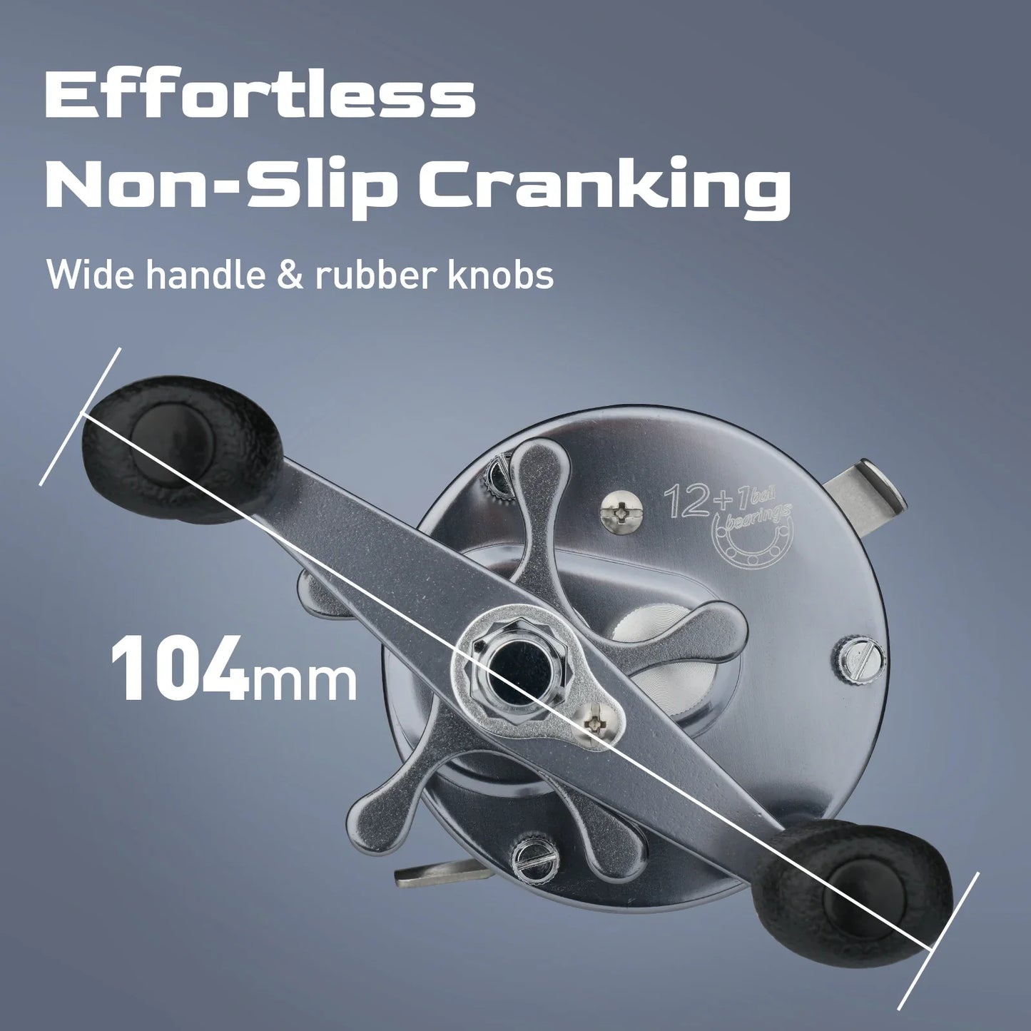 Flag Round Baitcasting Reel 5000 13kg Max DragRight Hand Silver