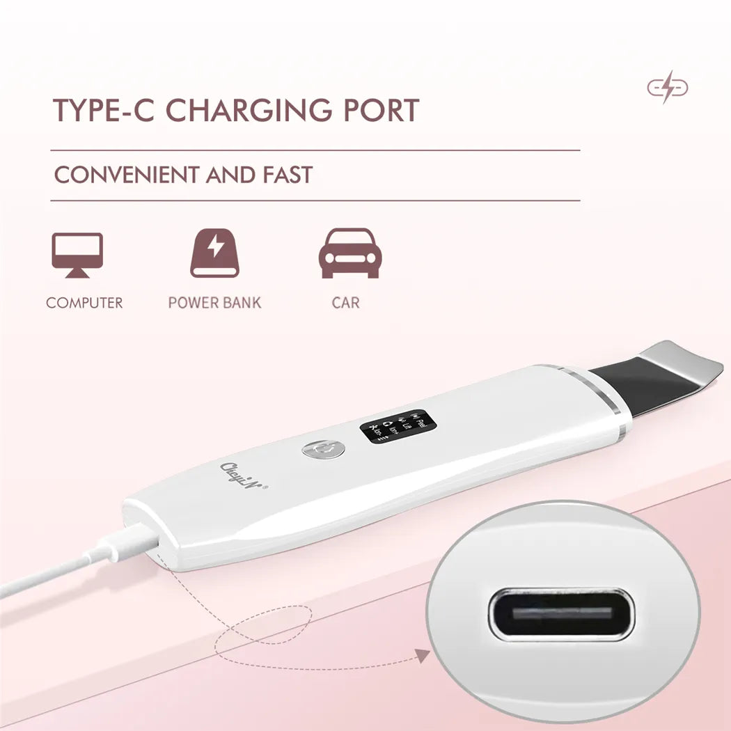 Ultrasonic Skin Scrubber, EMS Massager, LED Light Therapy Beauty - Illuminate, Lift, and Rejuvenate Your Skin