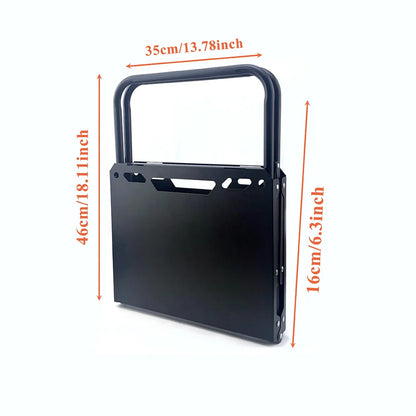 Foldable Hollowed Surface Camping Table Black