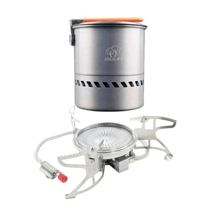 Camping Folding Gas Stove Split-Type Silver