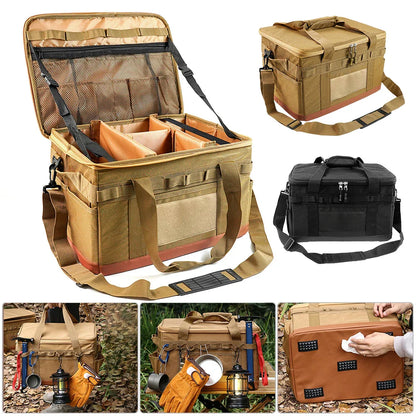 30L Camping Organizer  Storage Bag Khaki
