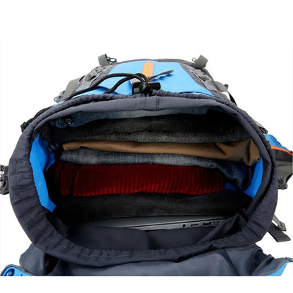 70L Camping Backpack Tear-Resistant Rucksack Blue