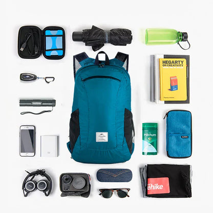 Ultralight 18L Foldable Waterproof Hiking Backpack - Blue