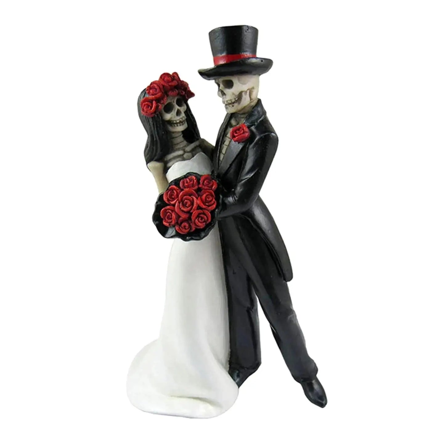 Skull Wedding Couple Resin Statue