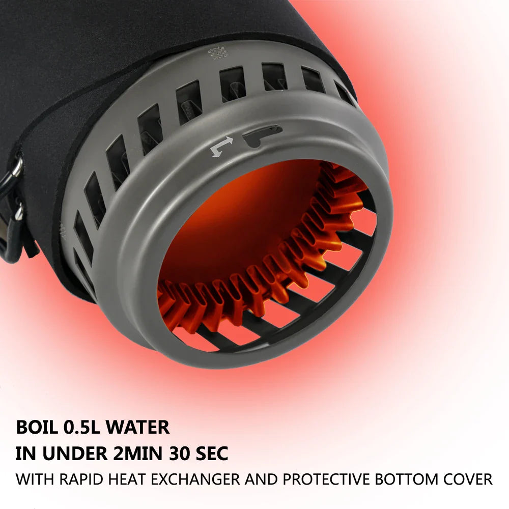 1400ml Heat Exchanger Camping Stove Black